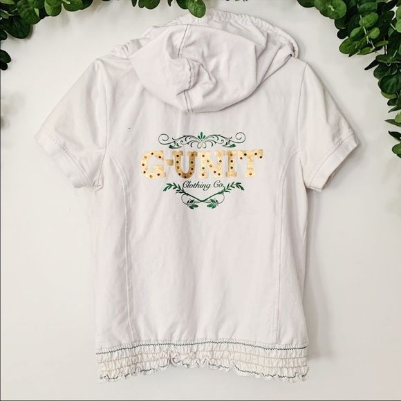 🌺 3 FOR 95 🌺 Vintage G-Unit Stretchy White shortsleeved Jacket - Picture 10 of 13